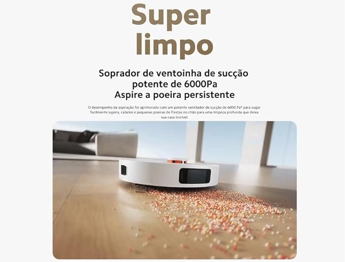 Xiaomi S20+ Plus Robô Aspirador Bivolt Branco 110V/220V - Miniatura 7