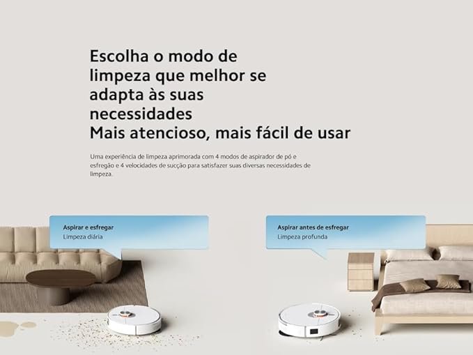Xiaomi S20+ Plus Robô Aspirador Bivolt Branco 110V/220V - Miniatura 6