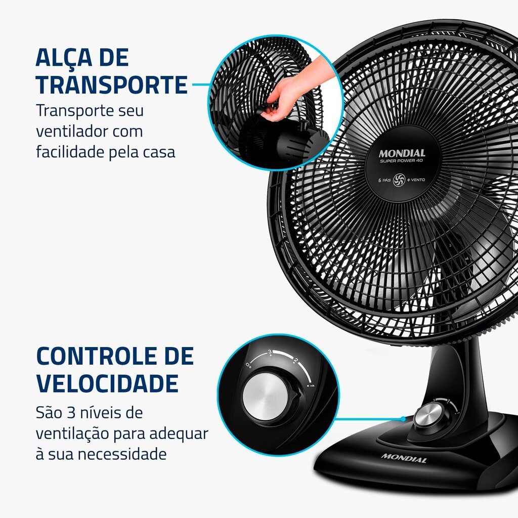 Ventilador de Mesa MONDIAL Super Power 40cm - Miniatura 3