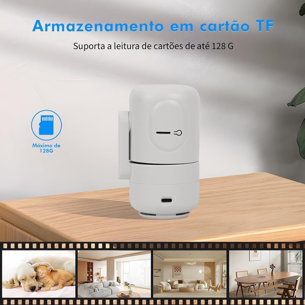 Câmera de Segurança Wi-Fi Interior 4MP com Rotação de 360 Graus - Miniatura 3