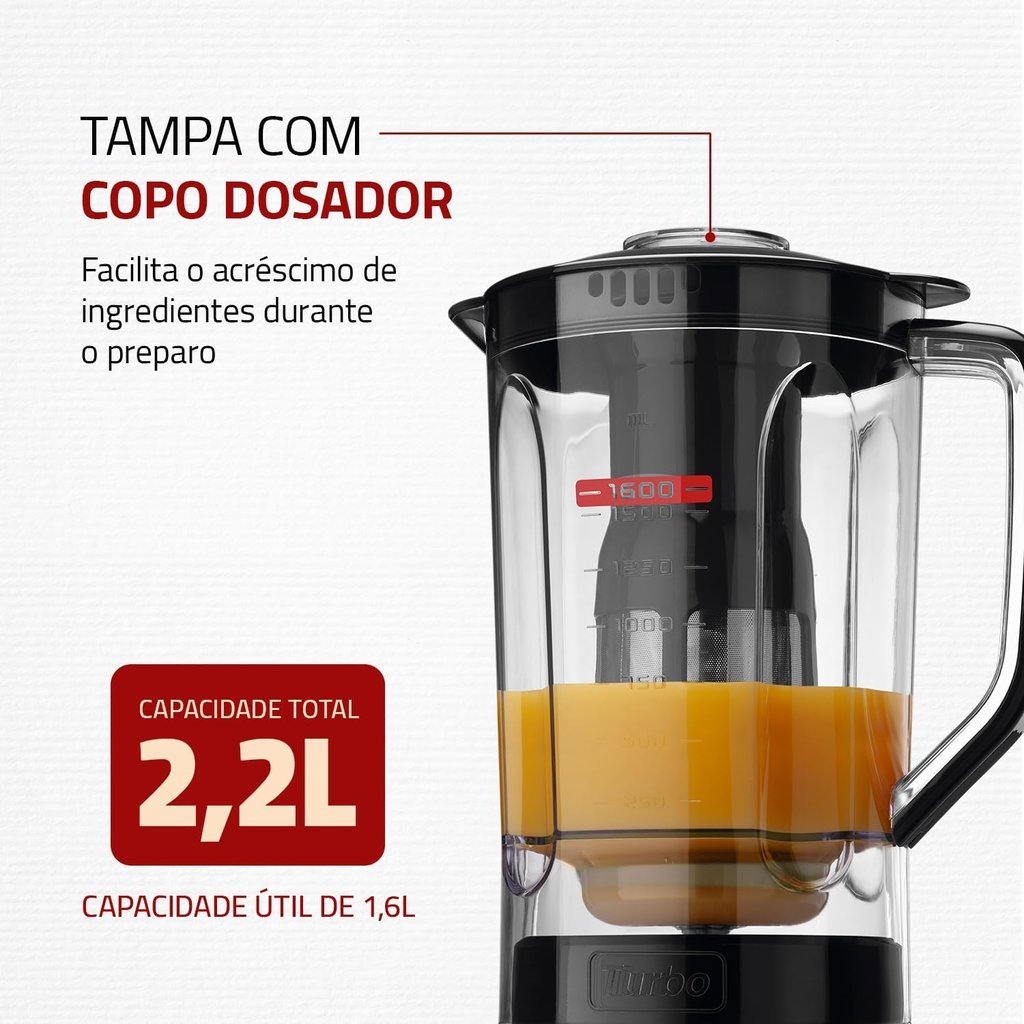 Liquidificador Mondial Turbo Power 550W - Miniatura 4
