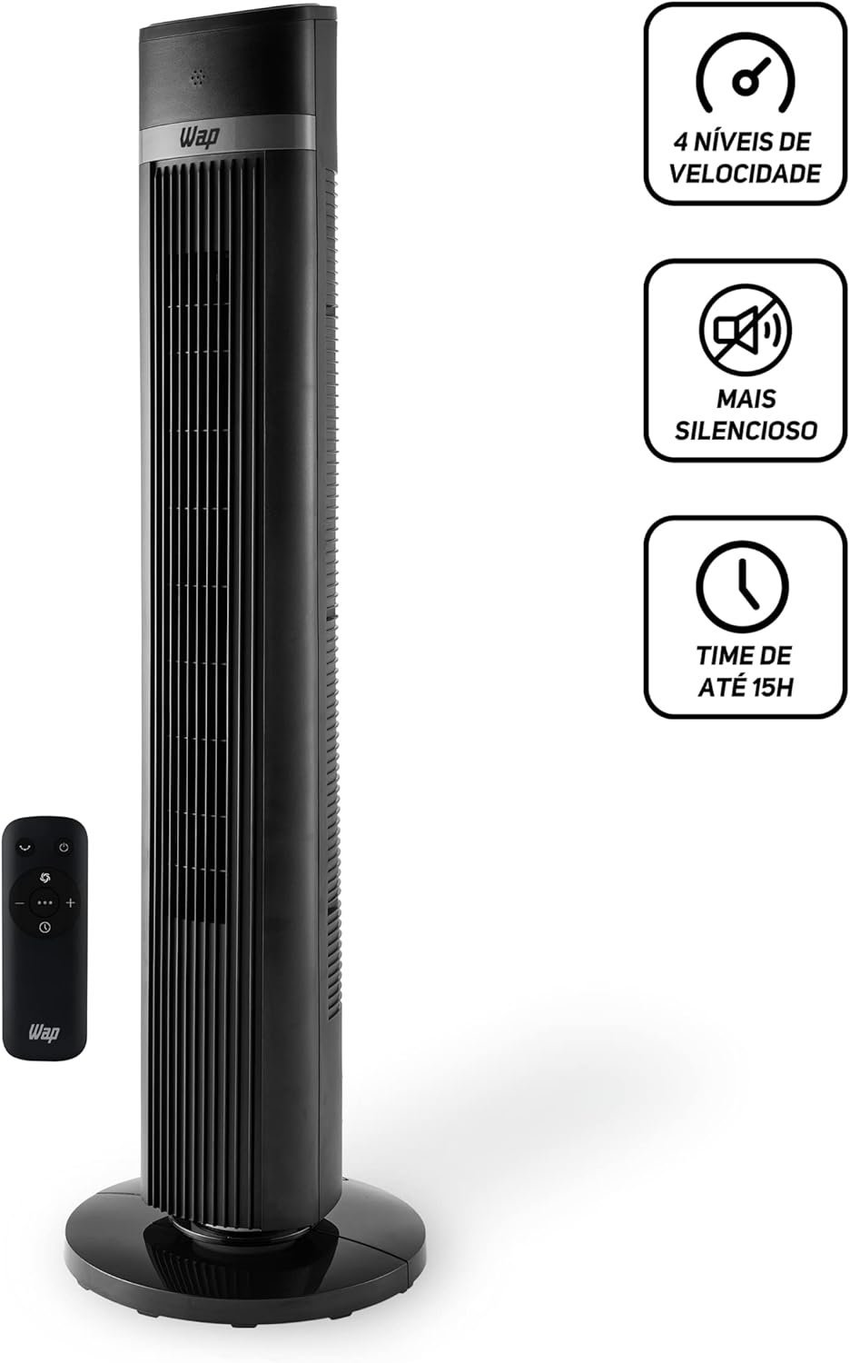WAP Ventilador de Torre AIR SILENCE com 4 Ní­veis de Velocidade, Time de até 15 Horas e Desligamento Automático - Miniatura 6