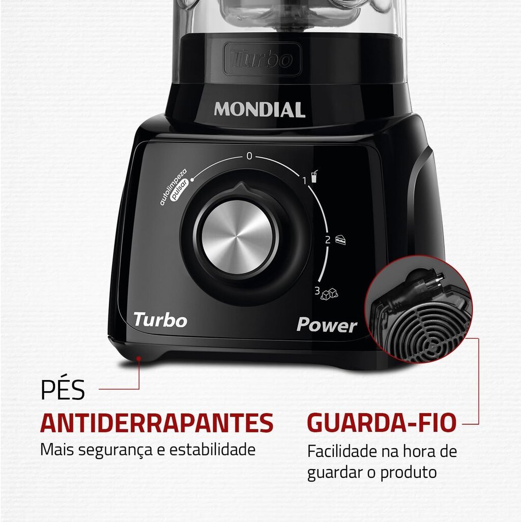 Liquidificador Mondial Turbo Power 550W - Miniatura 2