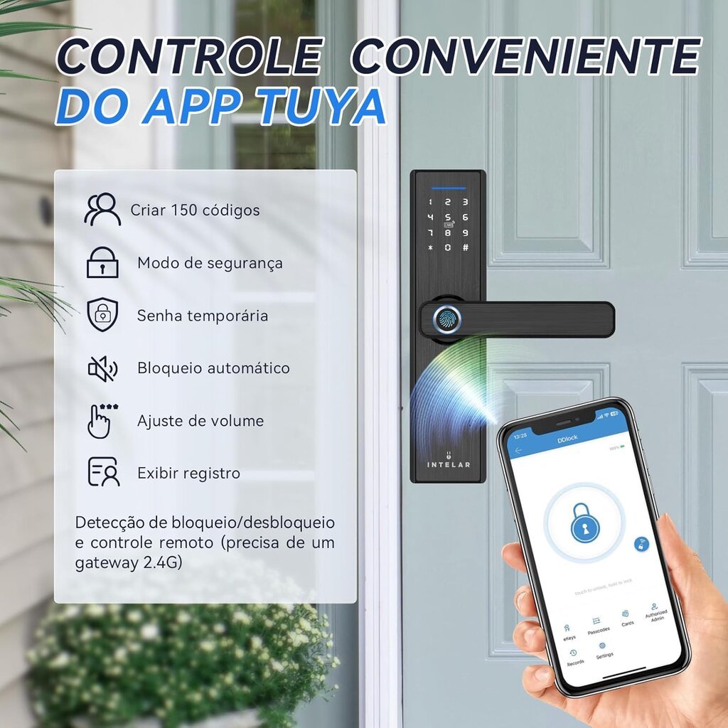 Fechadura Digital Inteligente Smart Lock - Miniatura 6