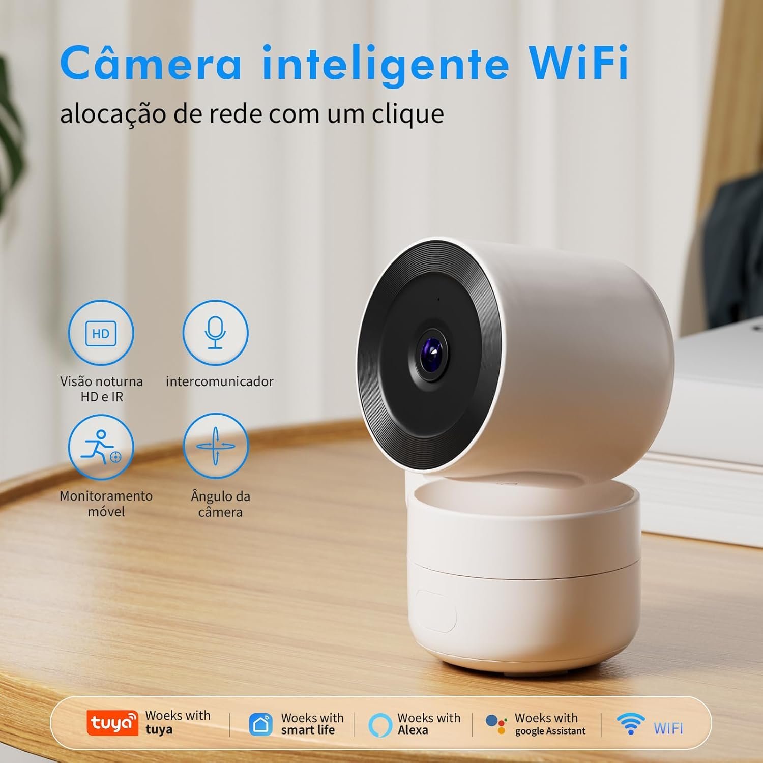 Câmera de Segurança Wi-Fi Interior 4MP com Rotação de 360 Graus - Miniatura 8