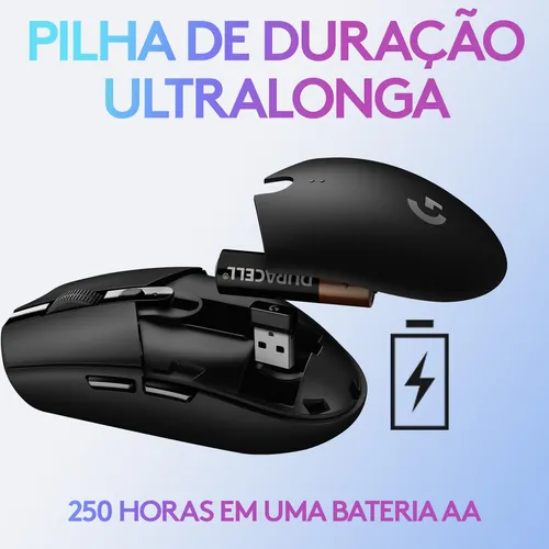 Mouse Gamer Sem Fio Logitech G305 Branco - Miniatura 5
