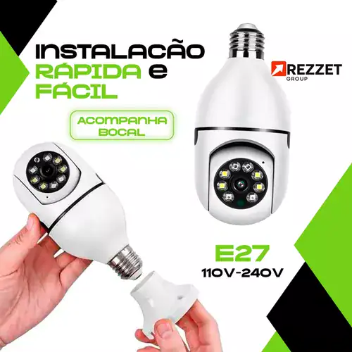 Câmera de Segurança Fergusom Lâmpada IP Wi-Fi com Visão Noturna - Miniatura 4