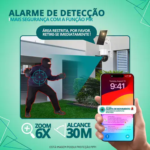 Câmera Energia Solar 4g Dupla C/ Chip Monitorar Área Rural. - Miniatura 3