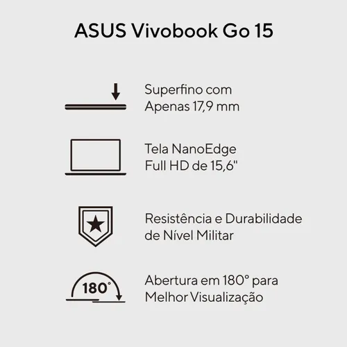 Notebook ASUS Vivobook Go E1504GA Intel Core i3 - Miniatura 9