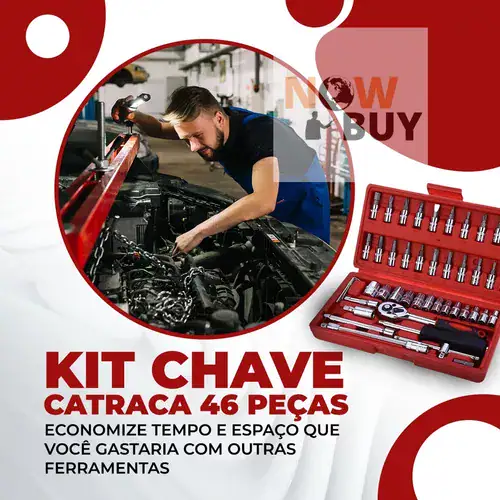 Jogo De Soquete Aço Crv 1/4 Catraca Chave Allen C/ Maleta - Miniatura 6