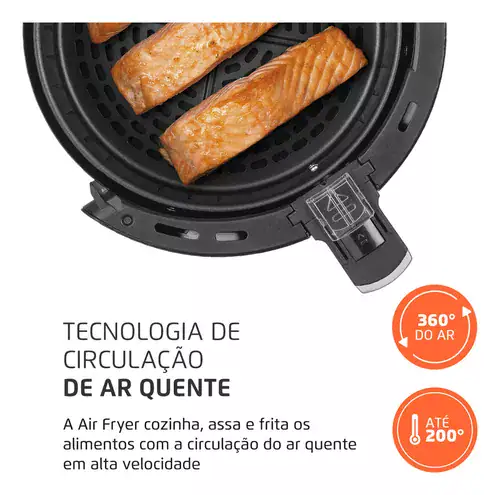 Fritadeira Sem Óleo Air Fryer 3,5l Preto 1500w Af-31 Mondial 127V - Miniatura 3