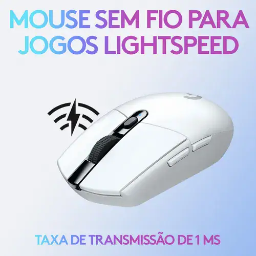 Mouse Gamer Sem Fio Logitech G305 Branco - Miniatura 6