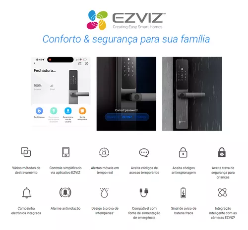 Fechadura Digital Inteligente EZVIZ DL05 - Miniatura 6