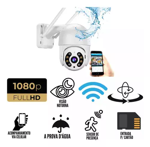 Kit 3x Câmera ip dome Wi-Fi Externa 2k Tuym Full HD Jortan | Leve 3 Pague 2 - Miniatura 6