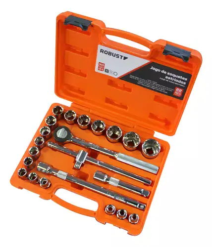 Jogo de Soquetes Estriados D26 1/2 Pol. 8 a 32mm - Miniatura 3