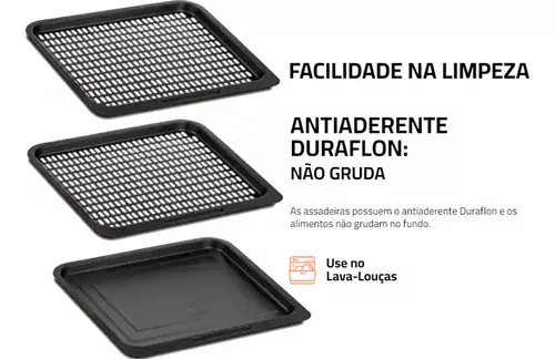 Fritadeira Air Fryer Oven Mondial AFON-12L-FB - Miniatura 3