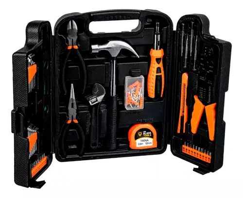 Jogo de Ferramentas 169 Peças com Maleta e Furadeira Parafusadeira Sem Fio 12V TB-12E - Miniatura 2