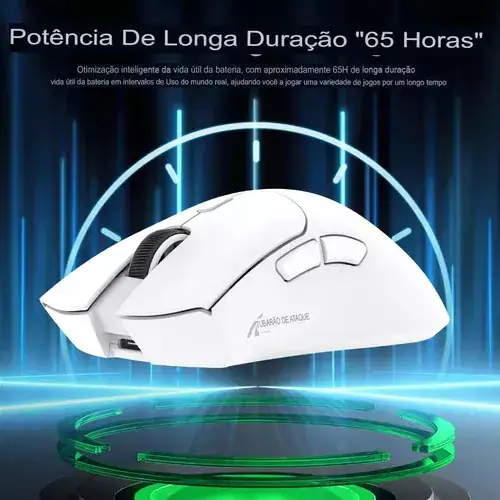 Mouse Branco Sem Fio Gamer Attack Shark R1 Paw3311 - Miniatura 3
