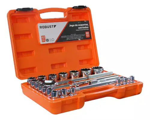 Jogo de Soquetes Estriados D26 1/2 Pol. 8 a 32mm - Miniatura 5