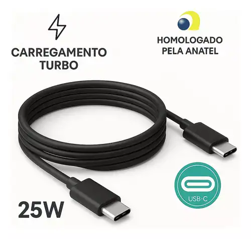 Carregador Super Rápido 25w Para Samsung Galaxy S25 S24 S23 S22 S21 S20 Fe Plus Ultra - Super Fast Cabo Blindado Tipo Usb C - Miniatura 5