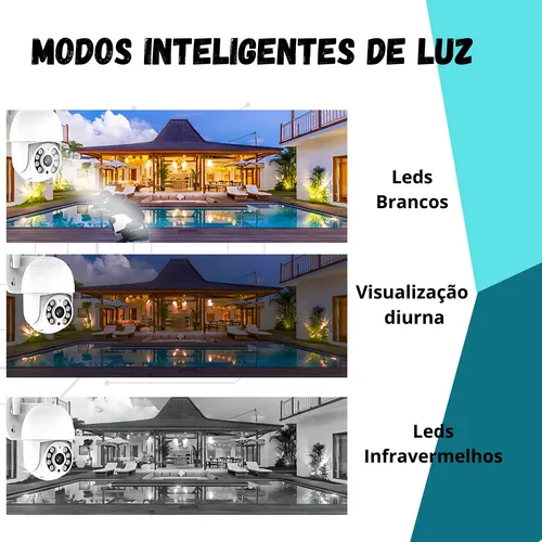 Nvr 8 Câmeras A8 Wifi Sem Fio 300m Hd Segurança C/ Sd 128gb - Miniatura 6