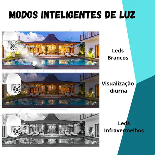 Nvr 8 Câmeras A8 Wifi Sem Fio 300m Hd Segurança C/ Sd 128gb - Miniatura 6