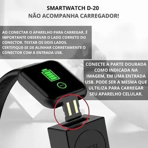 Relógio Smartwatch D20 Digital Inteligente - Miniatura 6