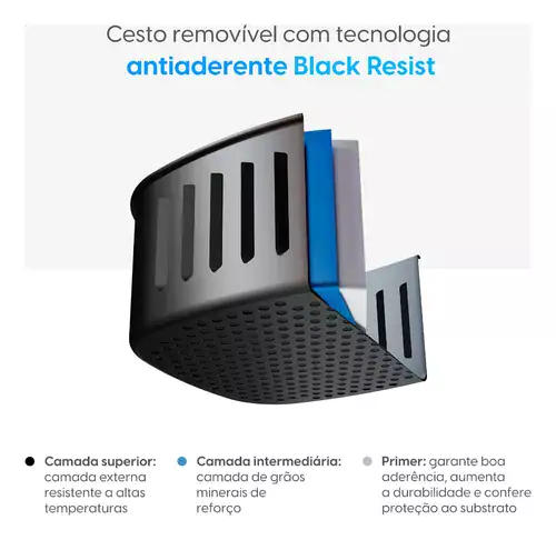 Fritadeira Elétrica Chrome Fry Inox Elgin 8l Airfryer - Miniatura 7