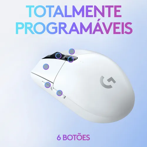 Mouse Gamer Sem Fio Logitech G305 Branco - Miniatura 3