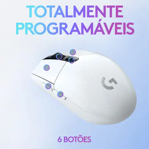 Mouse Gamer Sem Fio Logitech G305 Branco - Miniatura 3