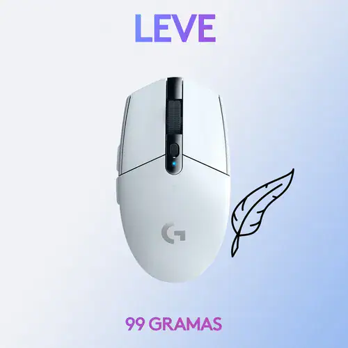 Mouse Gamer Sem Fio Logitech G305 Branco - Miniatura 4