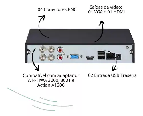 DVR Intelbras Mhdx 1004-c de 4 canais - Miniatura 3