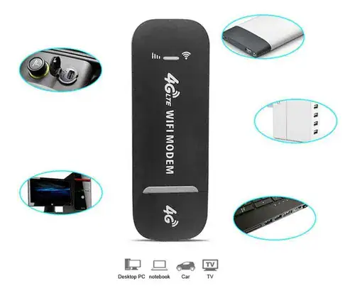Modem 4g Lte Wifi Usb 150mbps Portátil Sim Card Chip Cor Preto - Miniatura 7