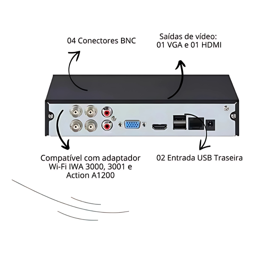 DVR Intelbras Mhdx 1004-c de 4 canais - Miniatura 6