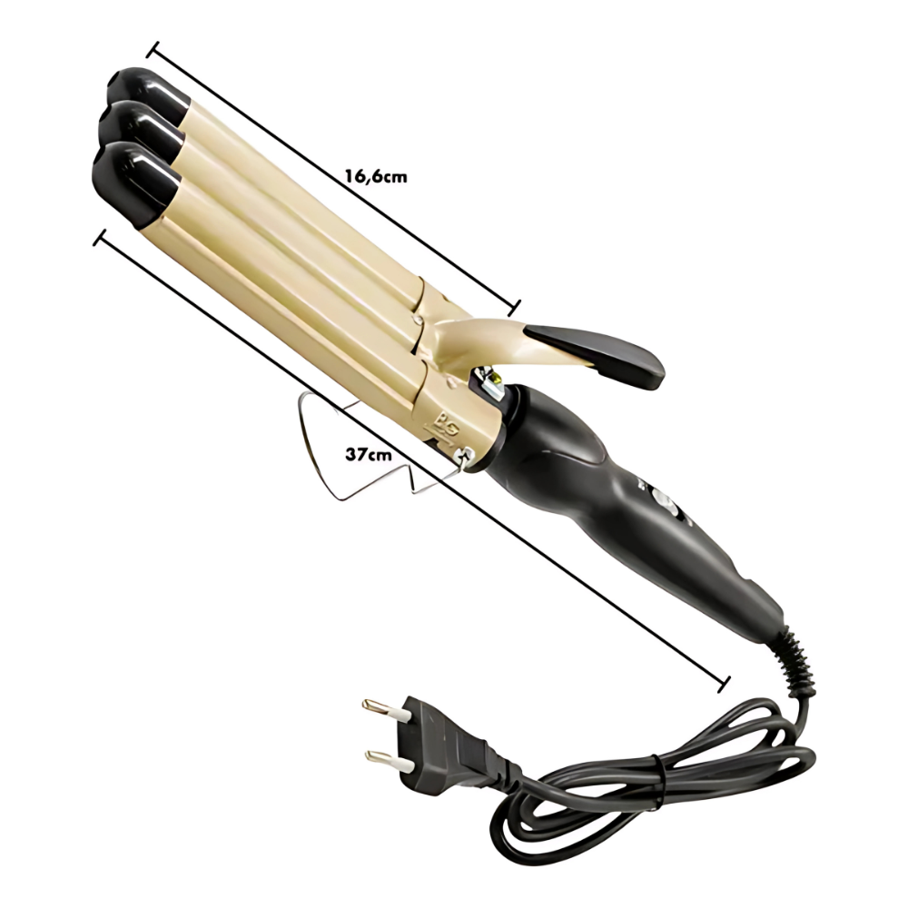 B&G SHOPPING Modelador Tri-Ondas Dourado Bivolt - Miniatura 4