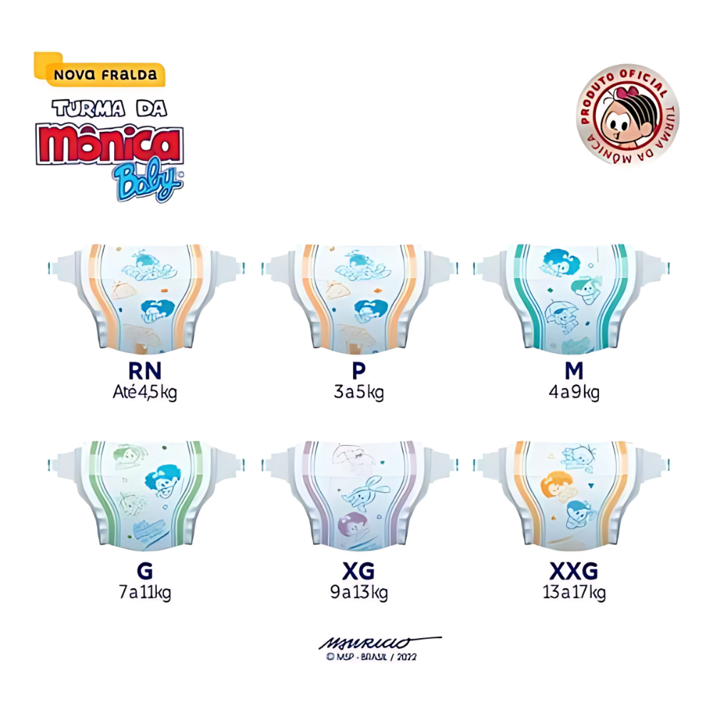 Fralda Turma da Mônica Mega Pacote G - Miniatura 2