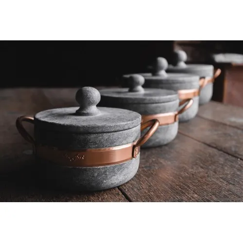 Jogo Com 3 Panelas De Pedra Sabão + Brinde - Miniatura 2