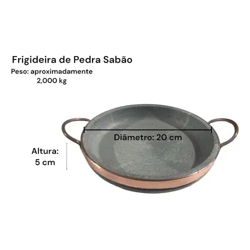 Jogo de Panelas de Pedra Sabão Duráveis e Saudáveis 6 peças - Miniatura 7